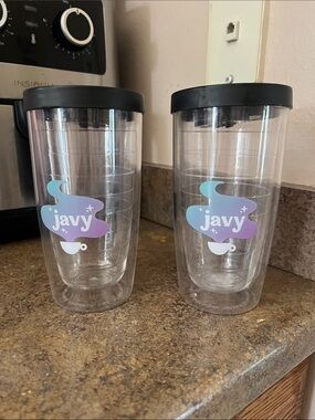 Javy Insulated Travel Tumblers with Black Lids - Set of 2